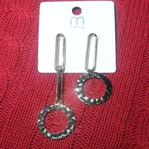 Hammered Metal Dangle Earrings